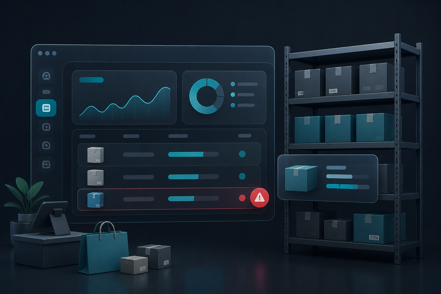 Interface stocks AuraPro : alertes de réapprovisionnement et niveaux